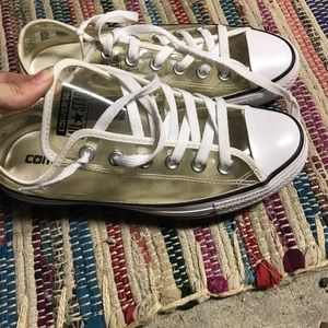 Clear rubber converse low tops sz 8